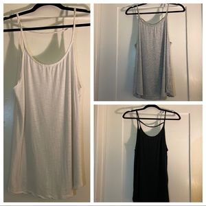 Aerie Real Soft WT/BK/GY Tanks - Size M - 3 for 1!